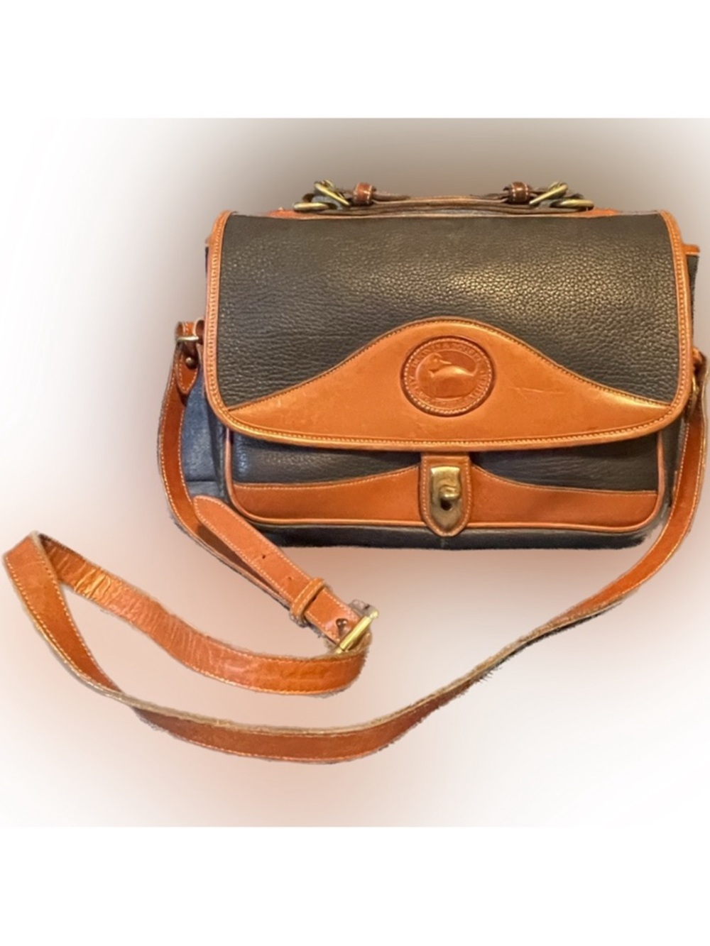 Vintage Dooney & Bourke All Weather Leather Carrier Bag Medium Sized